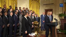 Barack Obama honra a los Golden State Warriors, ganadores del campeonato de la NBA 2015