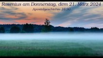 Rosenius am Donnerstag, dem 21. März 2024