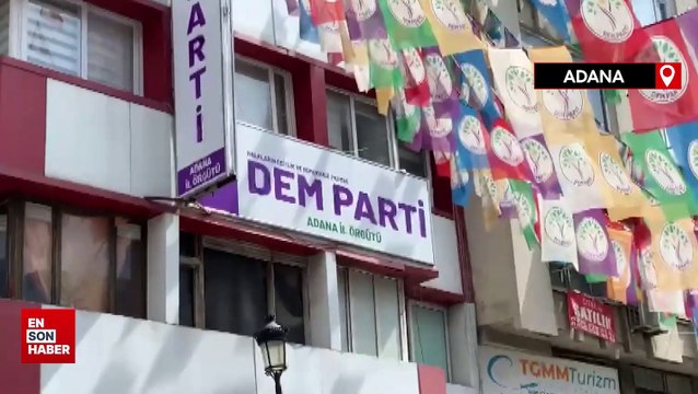 DEM Parti Adana İl Başkanlığı önünde arbede; polis müdahale etti