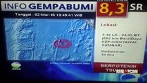 Magnitud 7,9 terremoto sacudió Indonesia