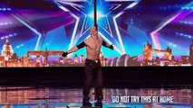 #BGT2016 - Alexandr Magala risks his life on the BGT stage [Week 1 Auditions]