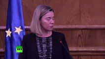Federica Mogherini llora por los atentados de Bruselas