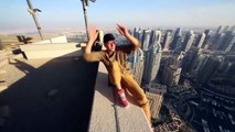 #VIRAL  - Joven pone en riesgo su vida haciendo parkour en lo alto de un rascacielos en Dubai
