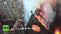 Incendio se ha declarado en una iglesia ortodoxa serbia