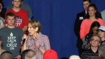 Carly Fiorina Falls Off Stage After Introducing Ted Cruz