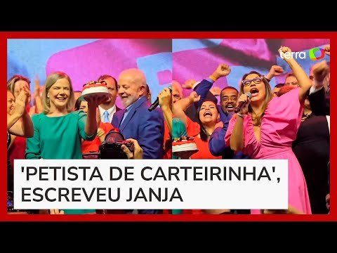 Festa de aniversário do PT tem Lula e Janja cantando parabéns e soprando velas: 'Muito orgulho'