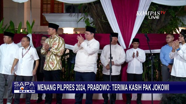 Menang Pilpres 2024, Prabowo Sampaikan Terima Kasih ke Presiden Jokowi