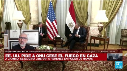 Guillermo Pacheco: 'Blinken pone en la mesa la liberación de rehenes y un alto el fuego en Gaza'