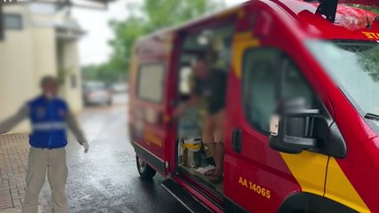 Trabalhador fica ferido ao ser atingido por tijolo