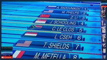 #Rio2016: Joseph Schooling derrota a Michael Phelps en los 100m Mariposa