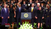 Barack Obama se despide con ojos en las lágrimas de los policias caidos en Dallas