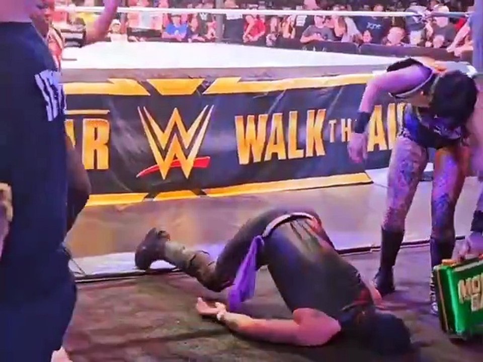 Rhea Ripley lifts Damien priest in full drunk mode after losing to Cody Rhodes at WWE Supershow