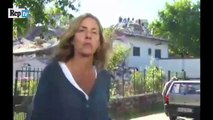 Edificio colapsa detrás de una reportera durante un Facebook Live en Italia