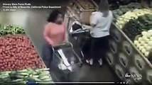 #VIDEO - Cámaras de seguridad captan a ladrona de carteras en supermercado