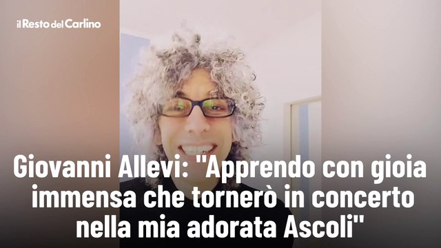 Giovanni Allevi: Apprendo con gioia immensa che torner? in concerto nella mia adorata Ascoli