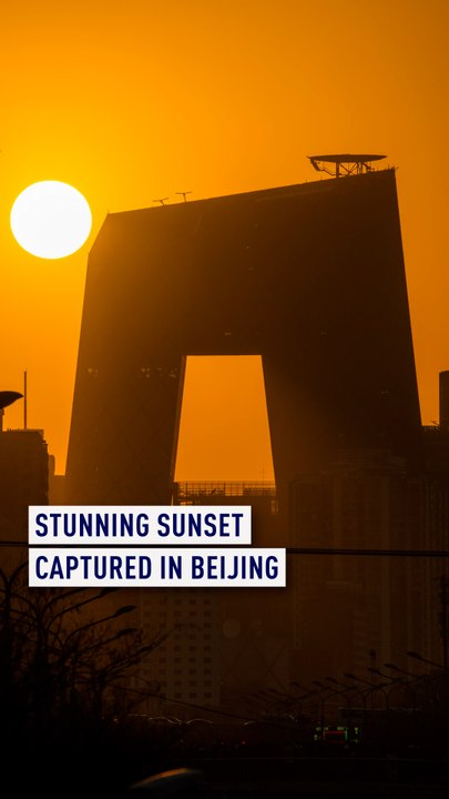Stunning sunset captured in Beijing