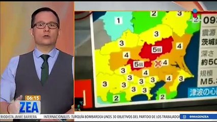 Sismo sacude la zona centro de Japón