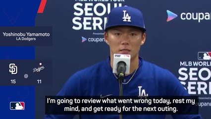 Yamamoto disappointed with disastrous Dodgers debut