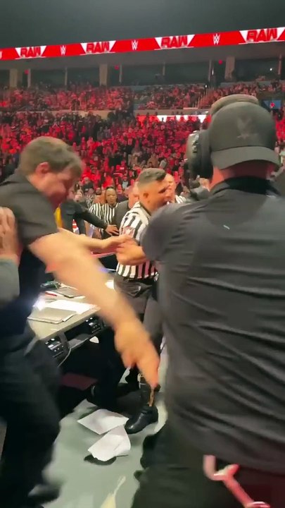 OMG!  Brock Lesnar & Bobby Lashley bring CHAOS to open Monday Night RAW! #Shorts