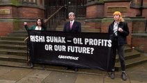 Greenpeace activists send message to Sunak as they appear in court after scaling prime minister’s home