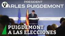 Puigdemont anuncia su candidatura a las catalanas entre gritos de 