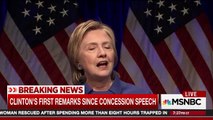 Clinton Makes First Public Remarks Since Concession