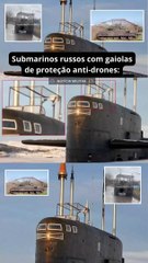Submarinos nuclear russos com gaiolas de proteção