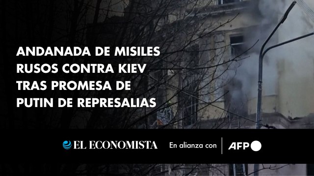 Andanada de misiles rusos contra Kiev tras promesa de Putin de represalias
