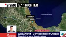 Sismo de 5.1 grados richter en costas de Chiapas