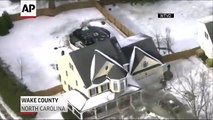 Car Slides Down Icy Driveway, Lands in Pool