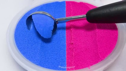 Very Satisfying and Relaxing Kinetic Sand ASMR 291, drop and squish_2