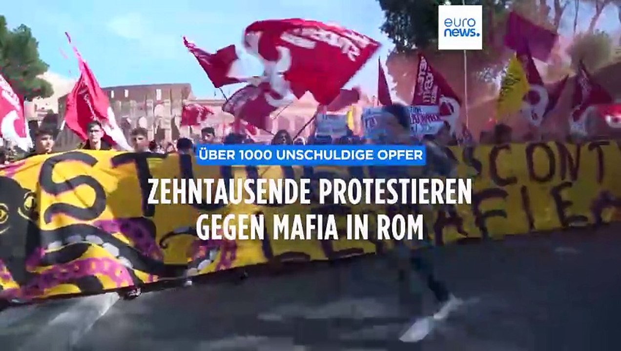 Über 1.000 unschuldige Opfer: Zehntausende protestieren in Rom gegen die Mafia