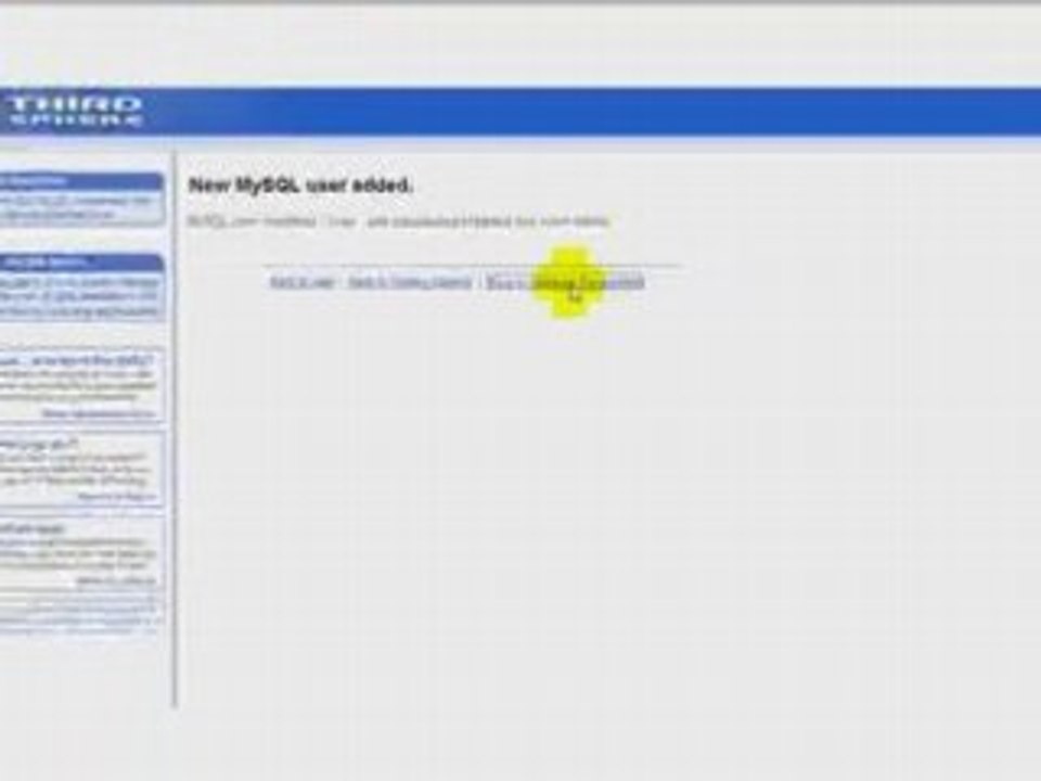 Setting up a MySQL database