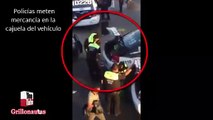#VIDEO - Policías aprovechan saqueos y se unen a la rapiña