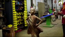 'Fearless Girl' Statue Faces Off Against Wall Street Bull
