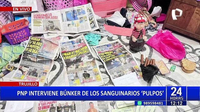 Trujillo: PNP deja mensaje a 'Los Pulpos' mediante adhesivos colocados en búnker y casas