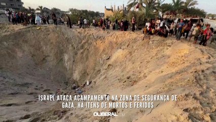 Israel ataca acampamento na zona de segurança de Gaza, há itens de mortos e feridos