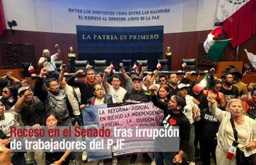 Receso en el Senado tras irrupción de trabajadores del PJF