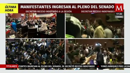 Marko Cortés se pronuncia ante irrupción de manifestantes en el Senado