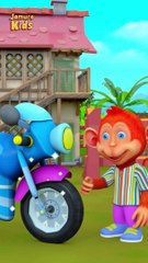 Bandar Mama ki Nayi Bike Cartoon ️ I बंदर मामा - Hindi Nursery Rhymes  #Shorts