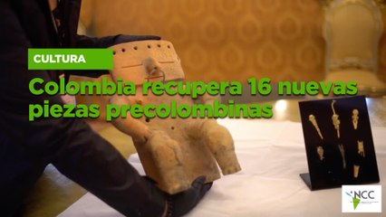 Colombia recupera 16 nuevas piezas precolombinas