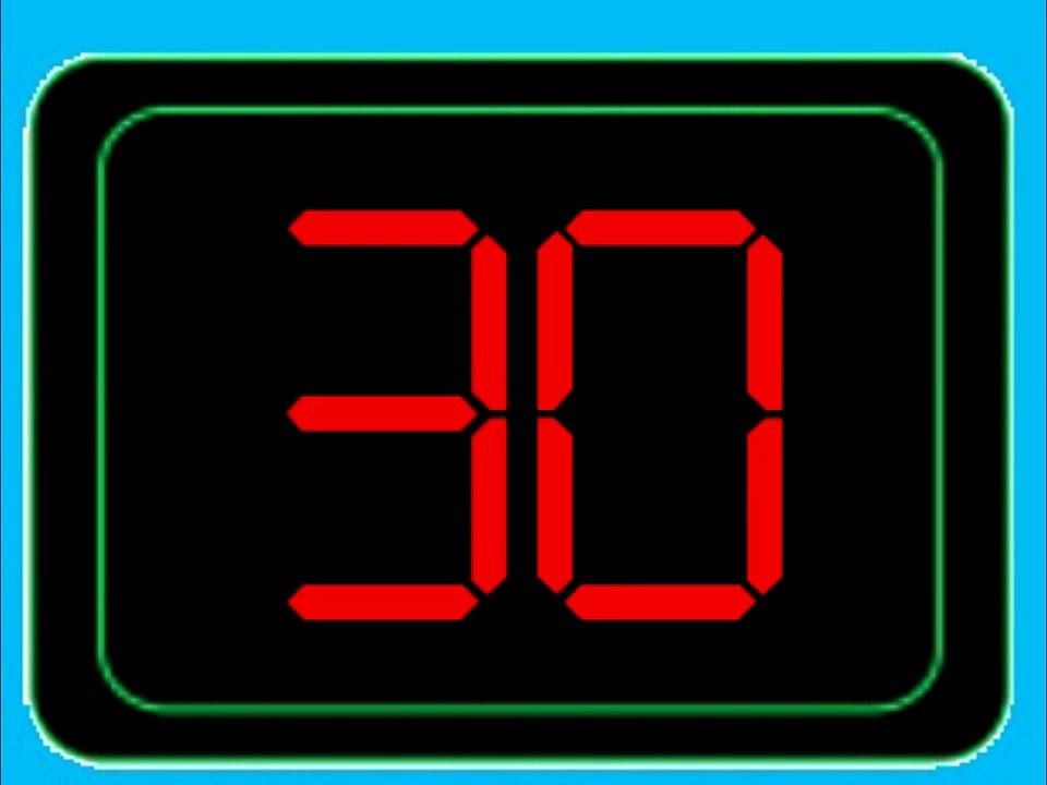 Timer/Alarm 30 seconds - Red digit