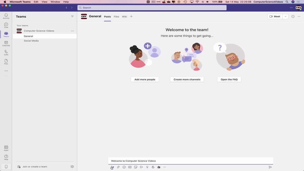 How to START a New Conversation In Your Team for Microsoft Teams Using a Mac - Basic Tutorial | New