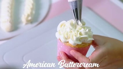 Less Sweet American Buttercream. Great for Decorating with 6 Optional Flavors!