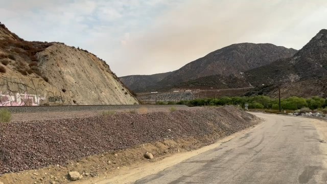 BNSF 7252 Leads Westbound Stack Train Passing Through Blue Cut CA