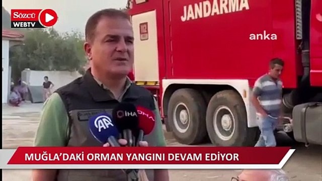 Muğla’daki orman yangını devam ediyor