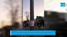 Globos negros y dolor por Sergio D’Alessandro: el homenaje al profesor baleado por motochorros en La Plata