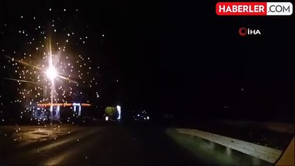 Ardahan'da şimşekler geceyi aydınlattı