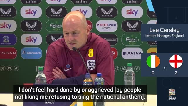 'Proudest day of my career' - Carsley not letting anthem controversy overshadow England debut