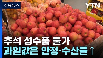 '추석 성수품' 과일류는 내렸지만 폭염에 채소·수산물 가격 상승 / YTN